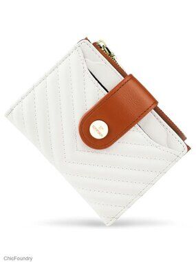 Small Womens RFID Bifold Wallet Compact Faux Leather Card Holder